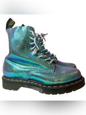 Dr Martens 1460 Pascal J Rainbow Iridescent Boots Size 5 EU36